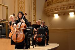 10 Philadelphia Orchestra Principal Cellist Hai-Ye Ni Warms Up At Isaac Stern Auditorium Carnegie Hall New York City